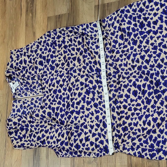 BAR III Blue Beige Black Animal Print Exposed Racer Back Zipper Dress - Picture 12 of 14